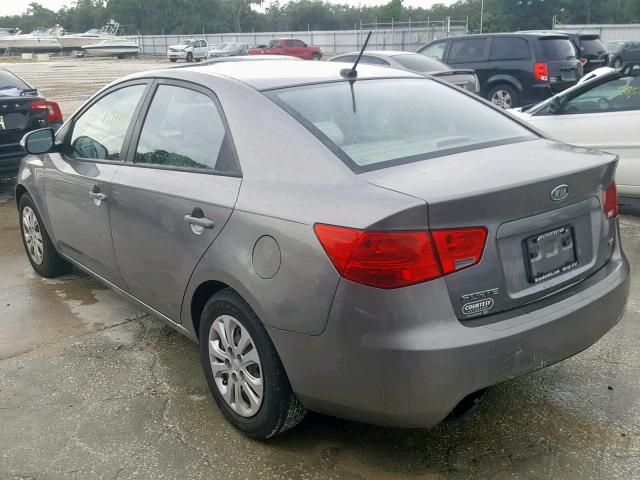 KNAFU4A22A5849876 - 2010 KIA FORTE EX GRAY photo 3