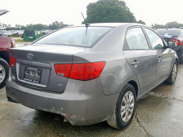 KNAFU4A22A5849876 - 2010 KIA FORTE EX GRAY photo 4