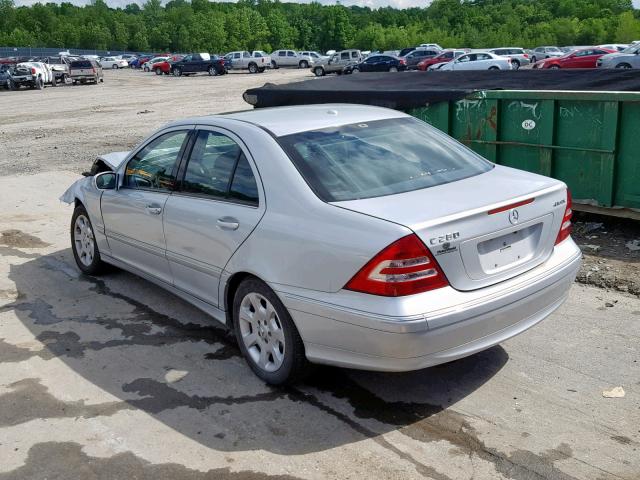 WDBRF92H56F787223 - 2006 MERCEDES-BENZ C 280 4MAT SILVER photo 3