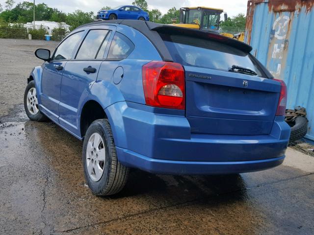 1B3HB28B47D154889 - 2007 DODGE CALIBER BLUE photo 3