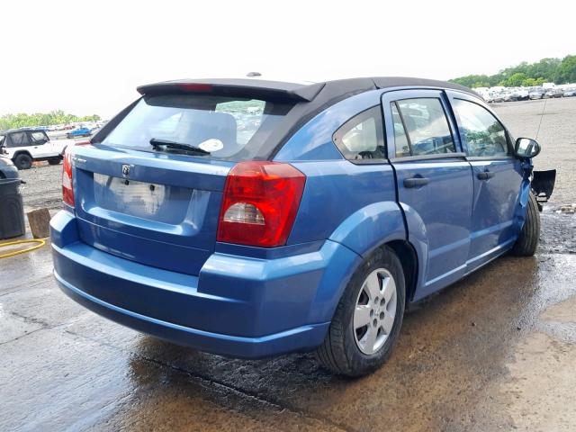 1B3HB28B47D154889 - 2007 DODGE CALIBER BLUE photo 4