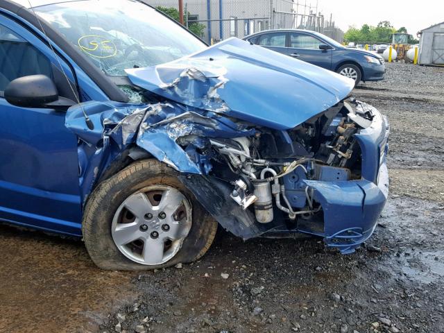 1B3HB28B47D154889 - 2007 DODGE CALIBER BLUE photo 9