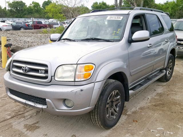 5TDBT48A94S216419 - 2004 TOYOTA SEQUOIA LI SILVER photo 2