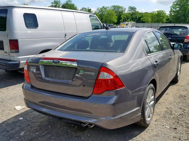 3FADP0L33CR267176 - 2012 FORD FUSION HYB GRAY photo 4