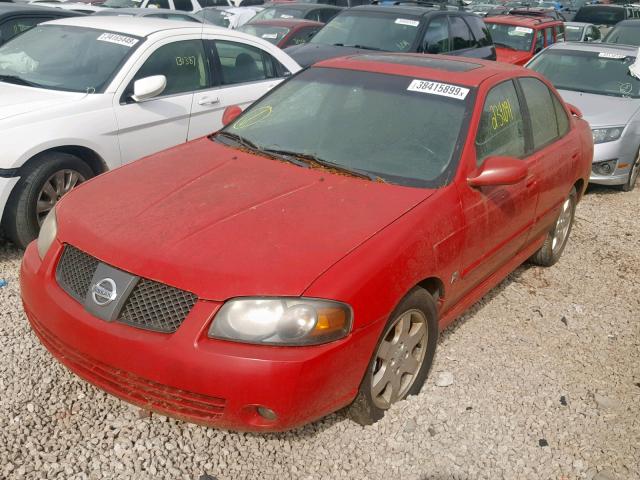 3N1AB51D75L529360 - 2005 NISSAN SENTRA SE- RED photo 2