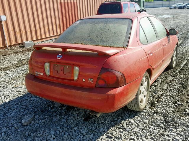 3N1AB51D75L529360 - 2005 NISSAN SENTRA SE- RED photo 4