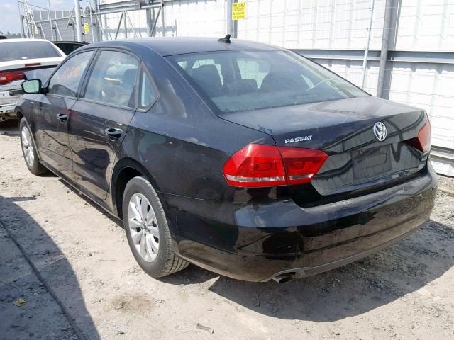 1VWAH7A3XDC142758 - 2013 VOLKSWAGEN PASSAT S BLACK photo 3