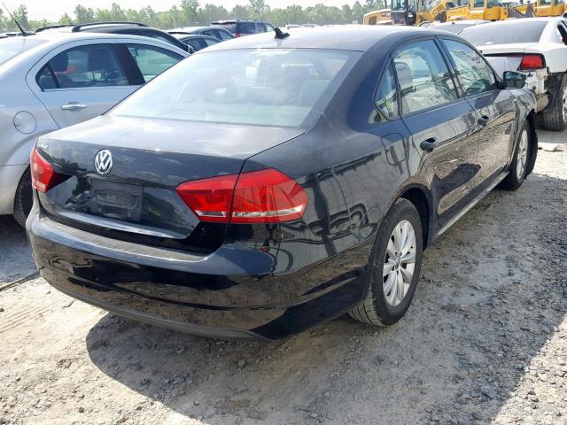 1VWAH7A3XDC142758 - 2013 VOLKSWAGEN PASSAT S BLACK photo 4