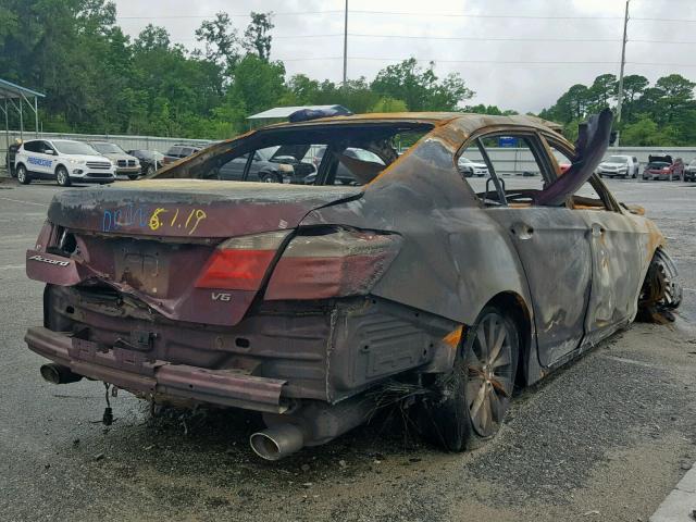 1HGCR3F8XDA002387 - 2013 HONDA ACCORD EXL BURN photo 4