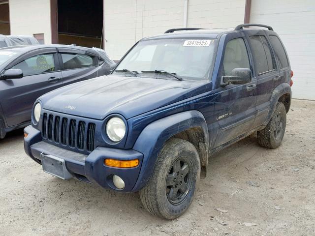 1J4GL58K42W217215 - 2002 JEEP LIBERTY LI BLUE photo 2