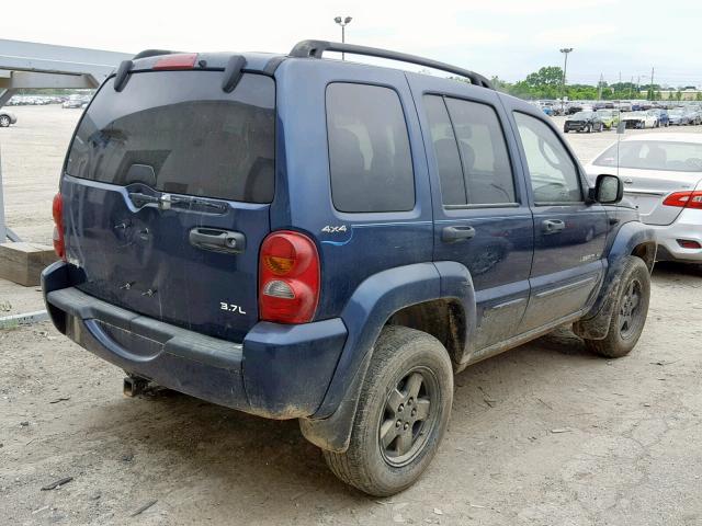 1J4GL58K42W217215 - 2002 JEEP LIBERTY LI BLUE photo 4