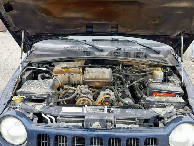 1J4GL58K42W217215 - 2002 JEEP LIBERTY LI BLUE photo 7