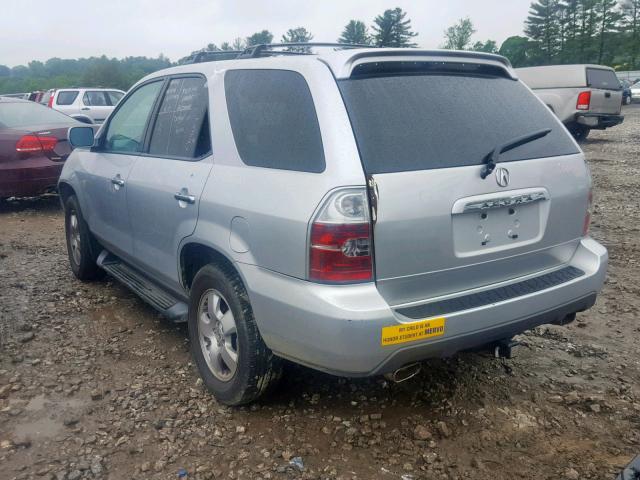 2HNYD18214H554128 - 2004 ACURA MDX SILVER photo 3