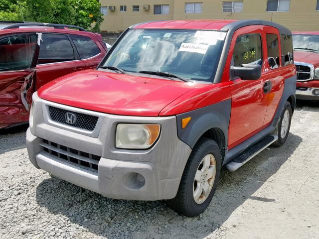 5J6YH18625L012886 - 2005 HONDA ELEMENT EX RED photo 2