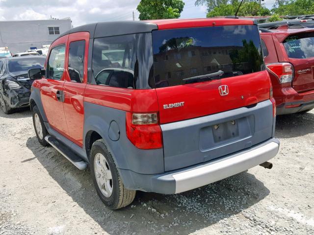 5J6YH18625L012886 - 2005 HONDA ELEMENT EX RED photo 3