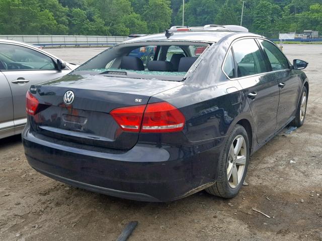 1VWBP7A30CC101769 - 2012 VOLKSWAGEN PASSAT SE BLACK photo 4