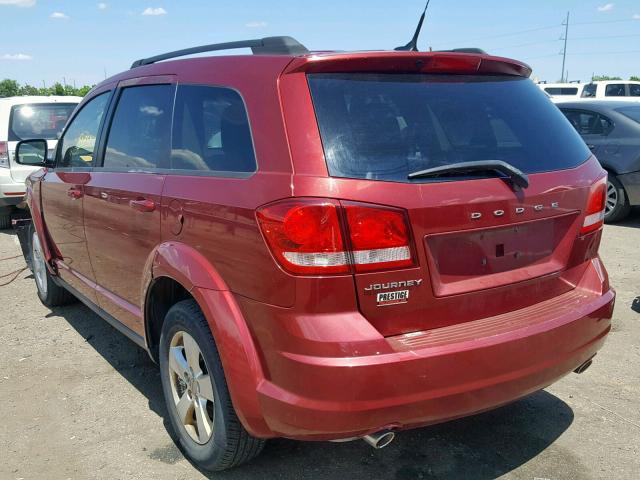 3D4PG1FG9BT526799 - 2011 DODGE JOURNEY MA RED photo 3