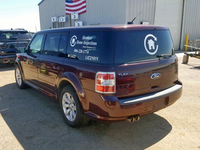 2FMDK51C79BA00988 - 2009 FORD FLEX SE BURGUNDY photo 3