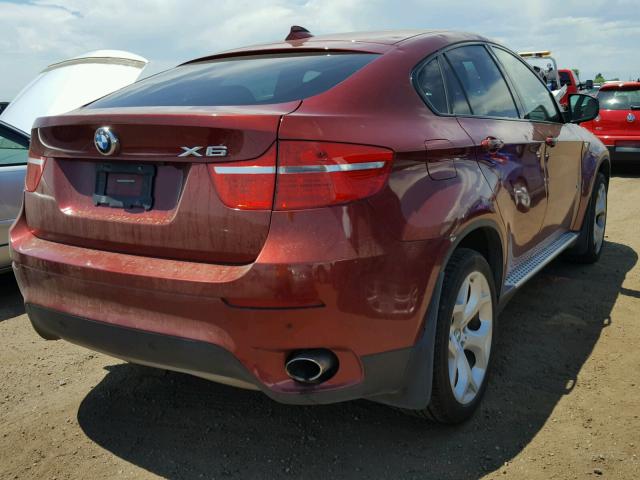 5UXFG43528LJ35994 - 2008 BMW X6 XDRIVE3 MAROON photo 4