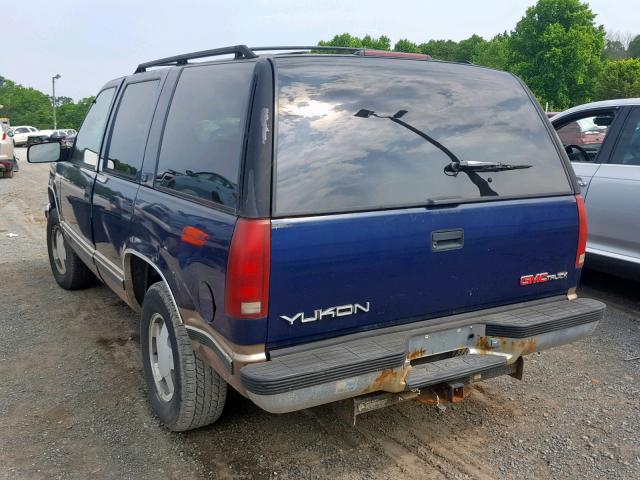 1GKEK13R0TJ751361 - 1996 GMC YUKON BLUE photo 3