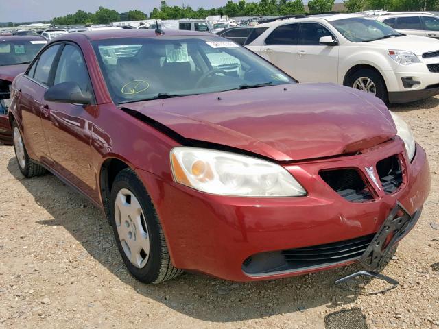 1G2ZF57B884171291 - 2008 PONTIAC G6 VALUE L BURGUNDY photo 1