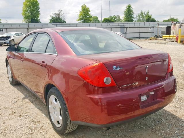 1G2ZF57B884171291 - 2008 PONTIAC G6 VALUE L BURGUNDY photo 3