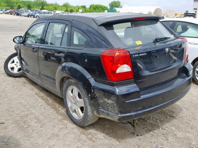 1B3HB48BX7D507471 - 2007 DODGE CALIBER SX BLACK photo 3