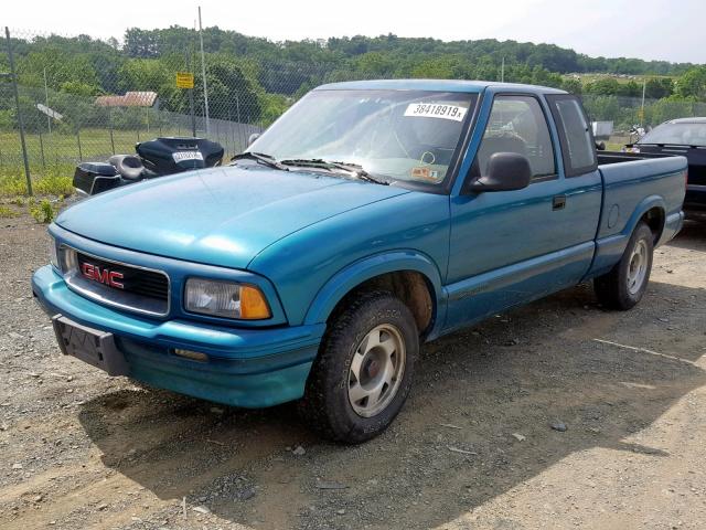 1GTCS1949T8506399 - 1996 GMC SONOMA TEAL photo 2