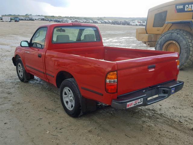 5TENL42N04Z447513 - 2004 TOYOTA TACOMA RED photo 3