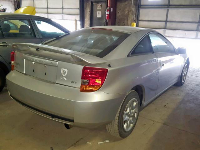 JTDDR32T020123266 - 2002 TOYOTA CELICA GT GRAY photo 4