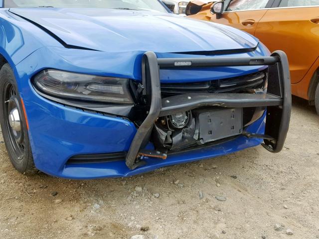 2C3CDXKT7FH796174 - 2015 DODGE CHARGER PO BLUE photo 9