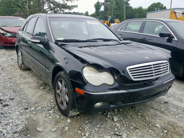 WDBRF61J12F212078 - 2002 MERCEDES-BENZ C 240 BLACK photo 1