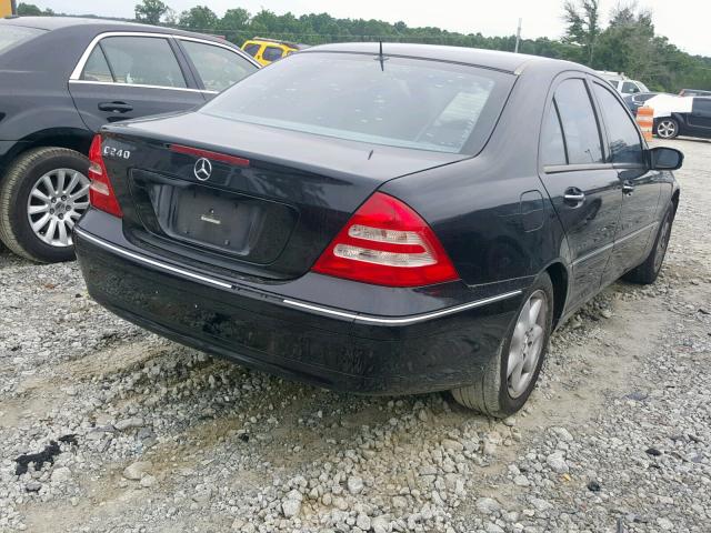 WDBRF61J12F212078 - 2002 MERCEDES-BENZ C 240 BLACK photo 4