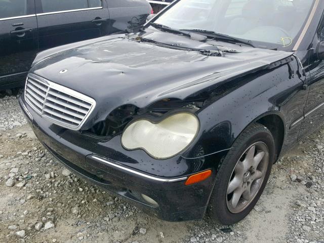 WDBRF61J12F212078 - 2002 MERCEDES-BENZ C 240 BLACK photo 9