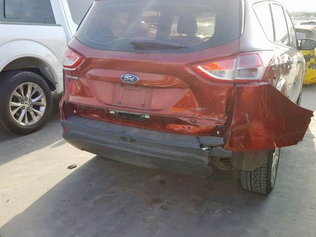 1FMCU0F78EUD93747 - 2014 FORD ESCAPE S RED photo 9