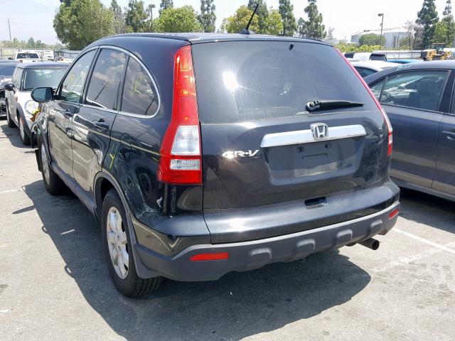 JHLRE48737C086885 - 2007 HONDA CR-V EXL BLACK photo 3