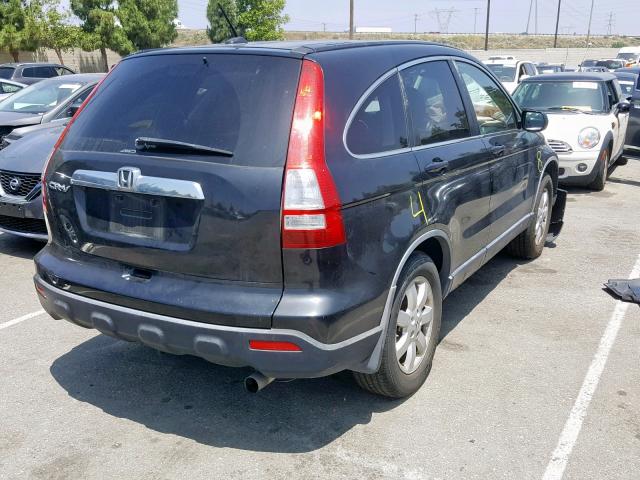 JHLRE48737C086885 - 2007 HONDA CR-V EXL BLACK photo 4