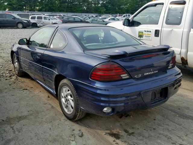 1G2NF12E81M565887 - 2001 PONTIAC GRAND AM S BLUE photo 3