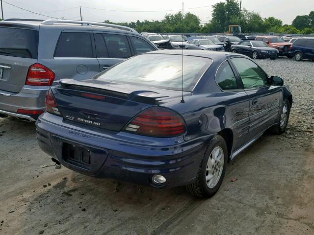 1G2NF12E81M565887 - 2001 PONTIAC GRAND AM S BLUE photo 4