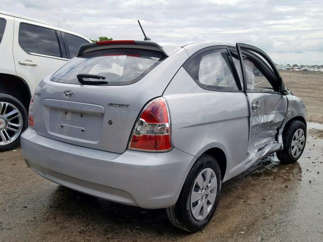 KMHCM3AC9AU173761 - 2010 HYUNDAI ACCENT BLU SILVER photo 4