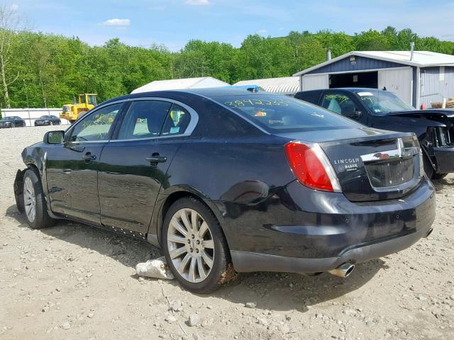 1LNHL9FT6AG611414 - 2010 LINCOLN MKS BLACK photo 3