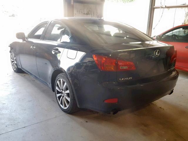 JTHCK262785020500 - 2008 LEXUS IS 250 BLACK photo 3