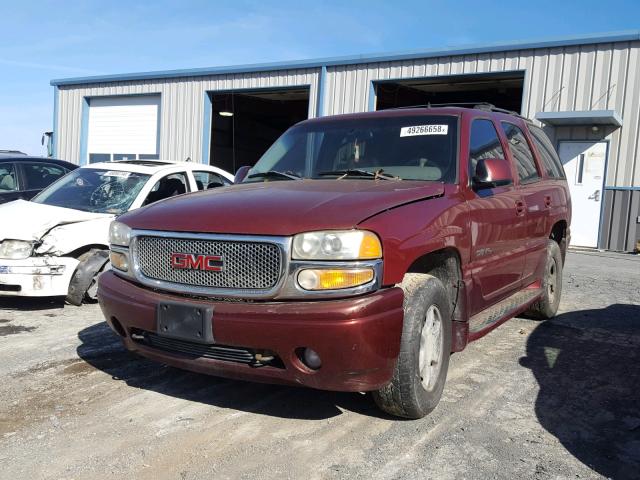 1GKEK63U62J250345 - 2002 GMC DENALI RED photo 2