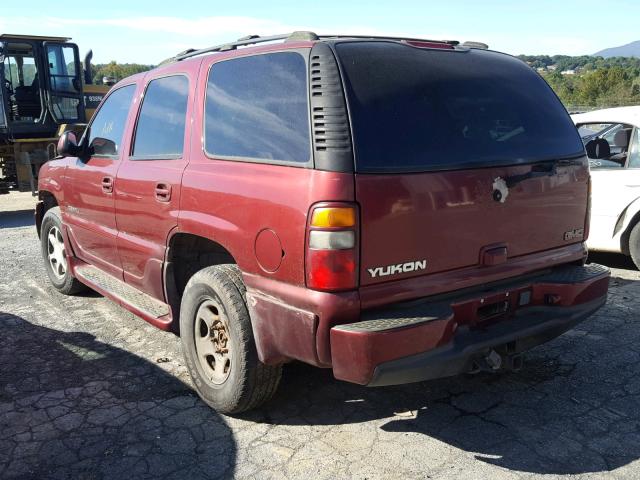 1GKEK63U62J250345 - 2002 GMC DENALI RED photo 3