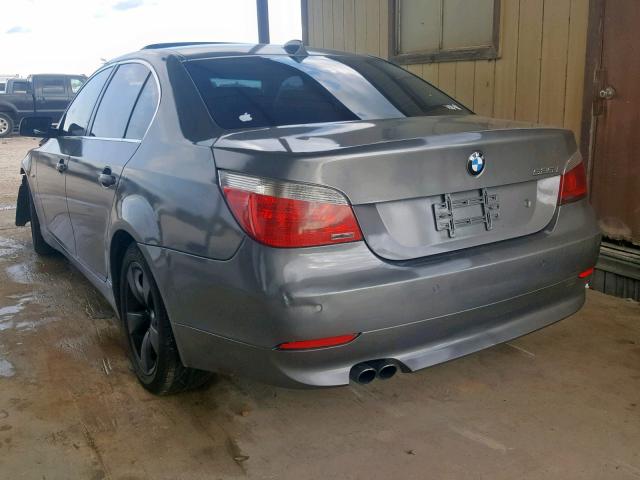 WBANE53517CY07841 - 2007 BMW 525 I GRAY photo 3