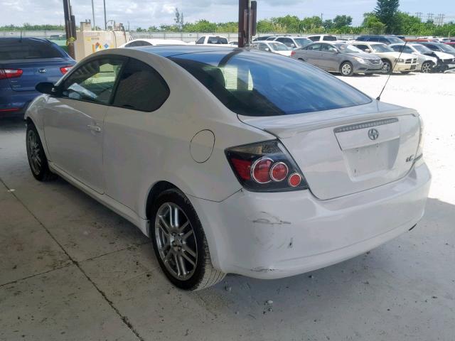 JTKDE167680267242 - 2008 TOYOTA SCION TC WHITE photo 3