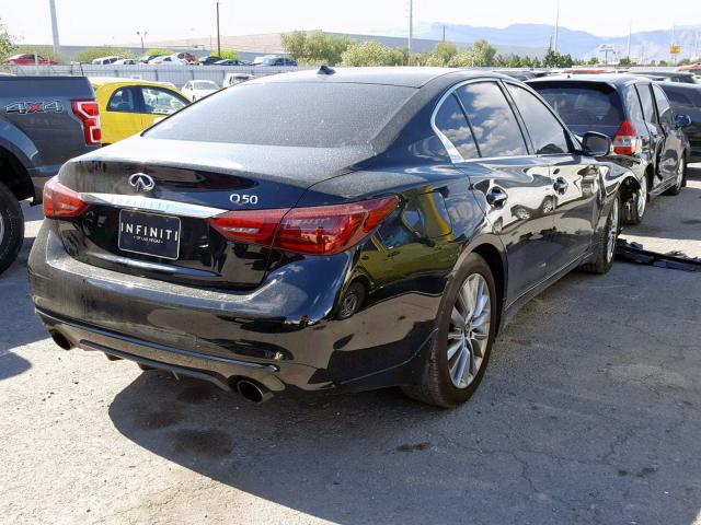 JN1EV7AP6JM359975 - 2018 INFINITI Q50 LUXE BLACK photo 4