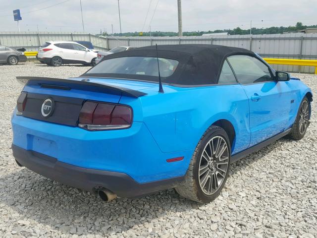 1ZVBP8FHXA5157701 - 2010 FORD MUSTANG GT BLUE photo 4