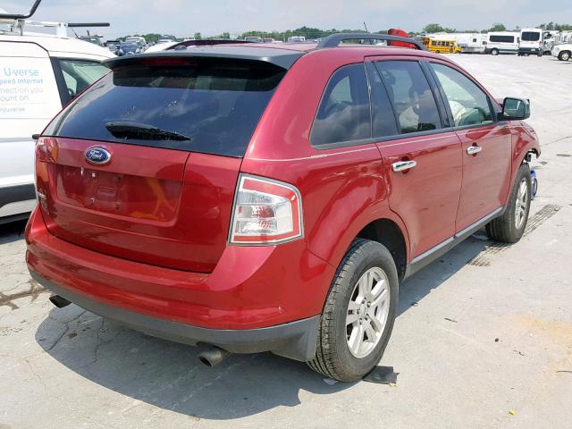 2FMDK36C67BB60886 - 2007 FORD EDGE SE MAROON photo 4