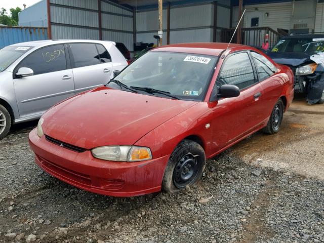 JA3AY11A32U078633 - 2002 MITSUBISHI MIRAGE DE RED photo 2